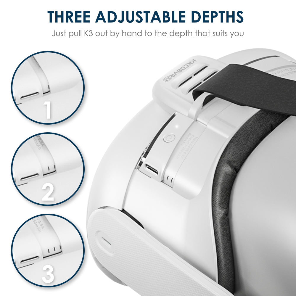 KKCOBVR K3 Gesichtsschnittstellenlüfter mit Leder-Gesichtspolster, kompatibel mit Quest3, lindert das Beschlagen der Linse und passt zur Verwendung mit dem Quest 3-Headset