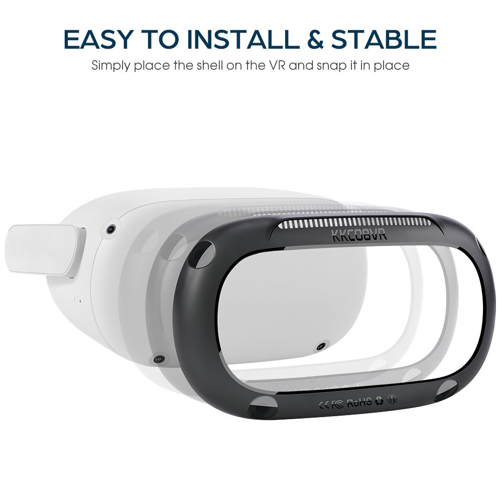 KKCOBVR S2 VR Shell Protective Cover Compatible with Meta/Oculus Quest 2 Accessories Can Play VR Outdoors on Cloudy Days