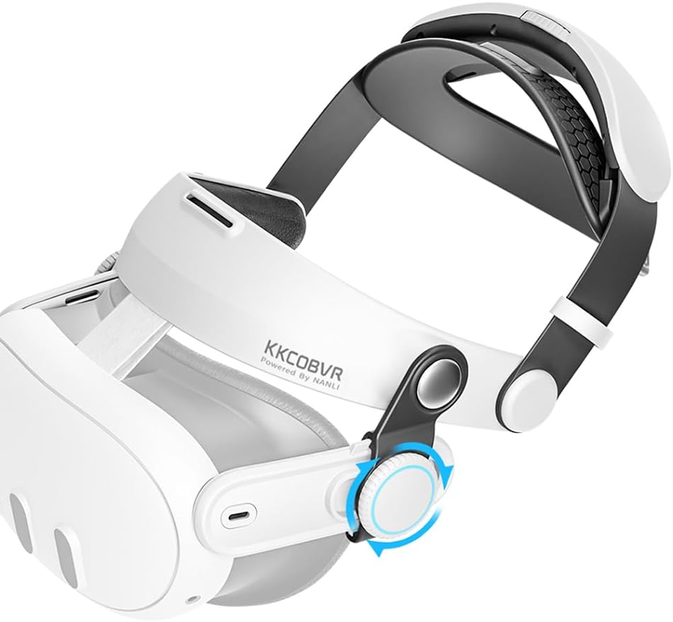 KKCOBVR Q3 Halo Strap Compatible with Quest 3/Quest 3S Enhanced Comfort, Replacement Elite Head Strap for Quest 3 by Adjusting The Side Knobs