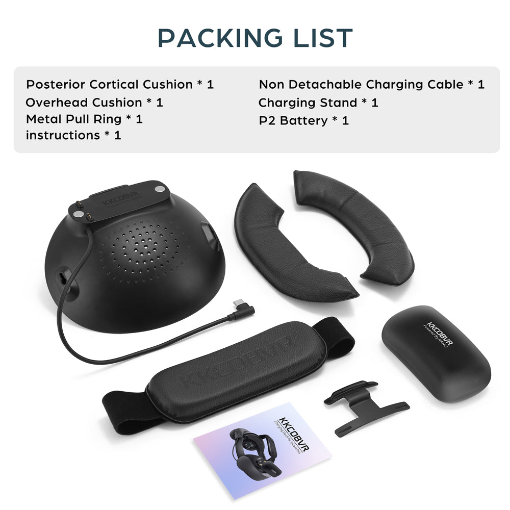 KKCOBVR O2 10000 mAh Akku-Kopfband, kompatibel mit Quest Pro