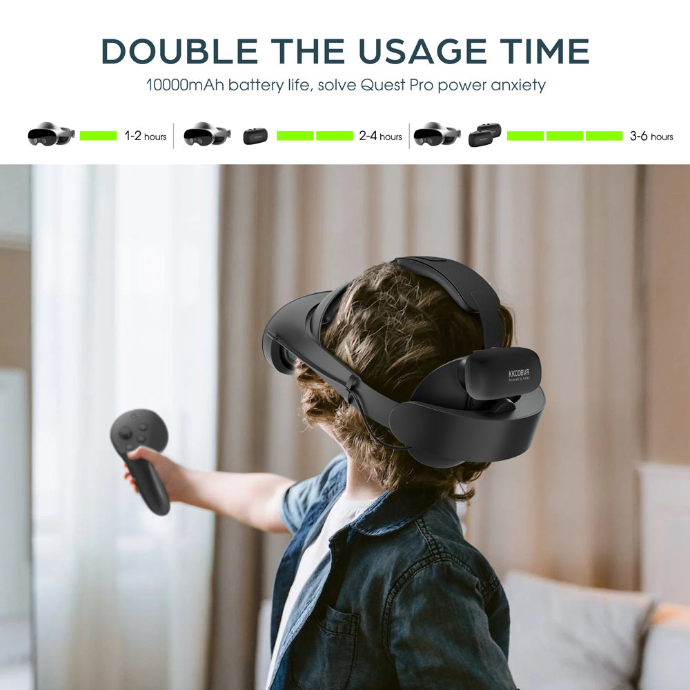 KKCOBVR O2 10000 mAh Akku-Kopfband, kompatibel mit Quest Pro