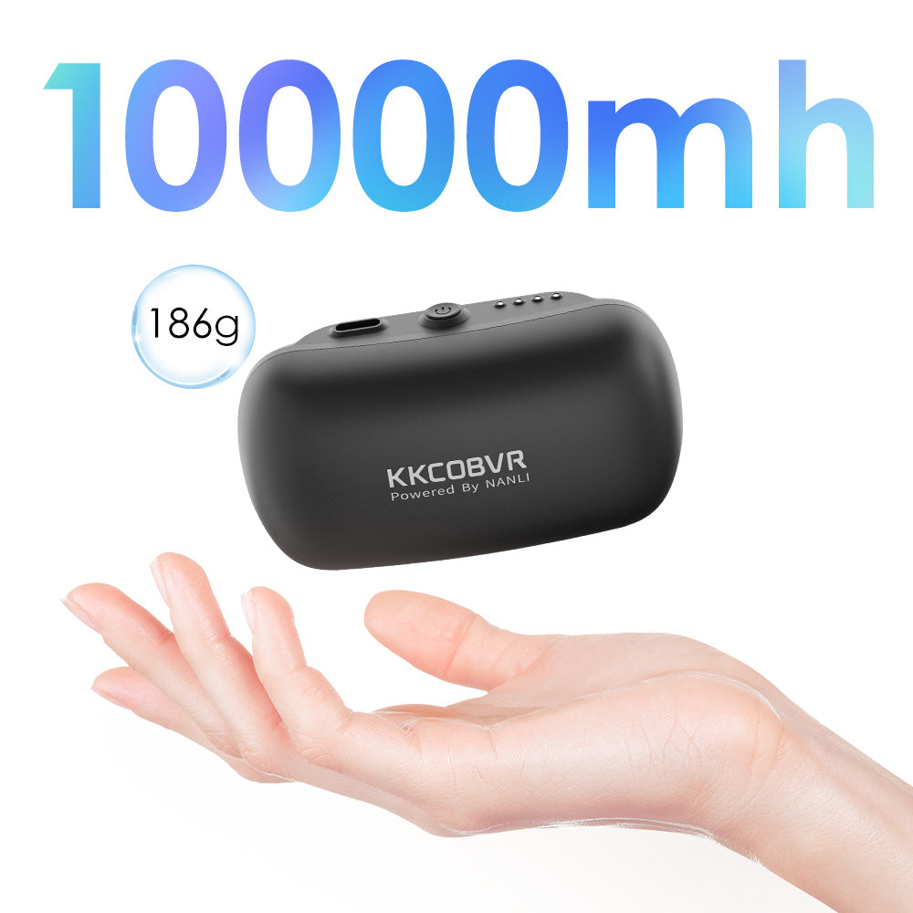 KKCOBVR Black P2 Battery with 10000mH Fits for KKCOBVR Q3PRO/ Q2PRO/ O2/ P4 Battery Head Strap Compatible for Quest 3/2/PRO