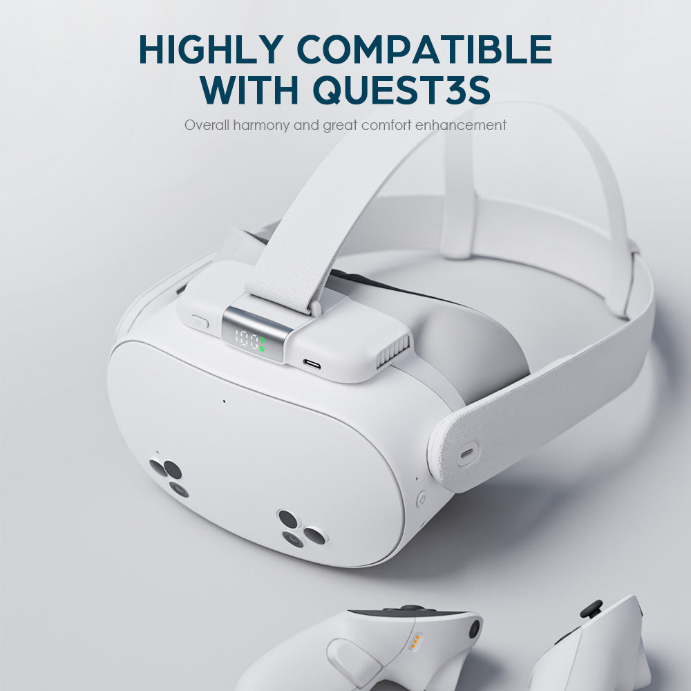 KKCOBVR K3S Defogging fan Compatible with Quest 3S，Dual air vents, large capacity battery