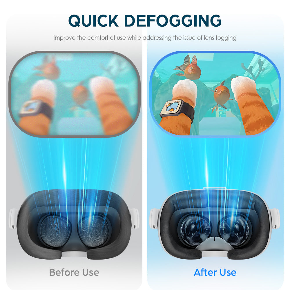 KKCOBVR K3S Defogging fan Compatible with Quest 3S，Dual air vents, large capacity battery