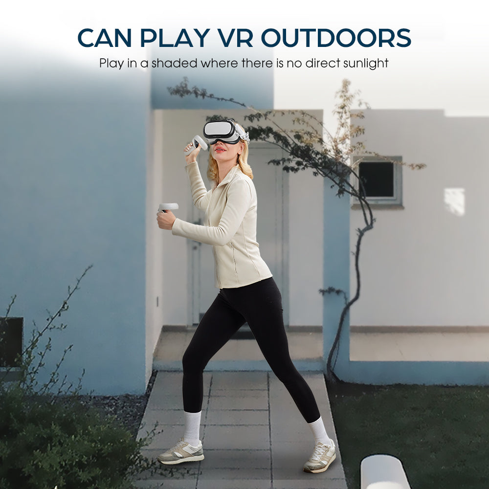KKCOBVR S2 VR Shell Protective Cover Compatible with Meta/Oculus Quest 2 Accessories Can Play VR Outdoors on Cloudy Days
